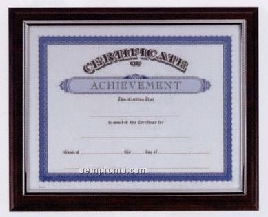 Photo/ Certificate Frame With Silver Tone Border (10 1/2