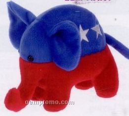 Stock Patriotic Elephant Plush Animal