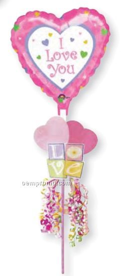 18" Floral Pick I Love You Balloon