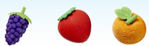 3drasers 3 Dimensional Multi Piece Eraser - Fruit Theme (2 Pack)