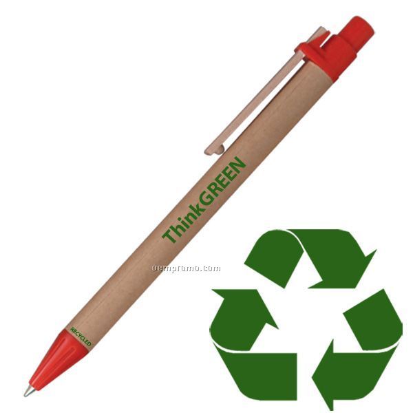 Eco Friendly Recycled Paper Pen (Red)