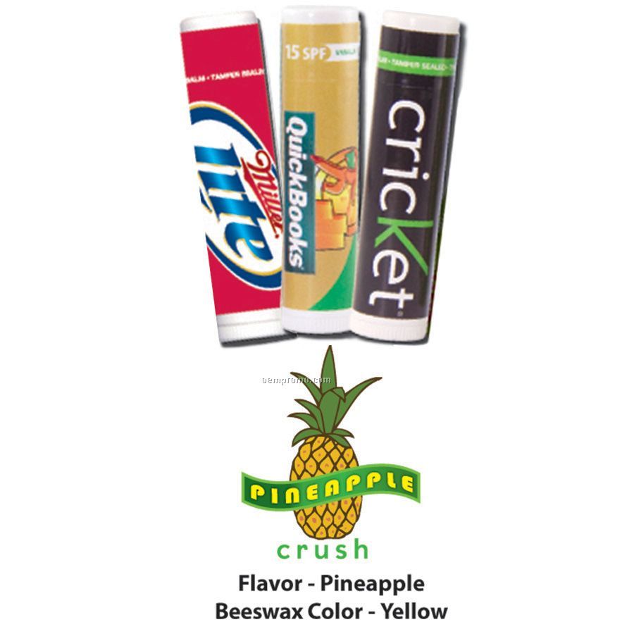 Pineapple Crush Premium Lip Balm In Clear Tube