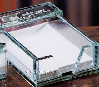 Small Jade Glass Paper Tray - 5"X2"
