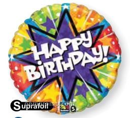18" Happy Birthday Radiant Blast Balloon