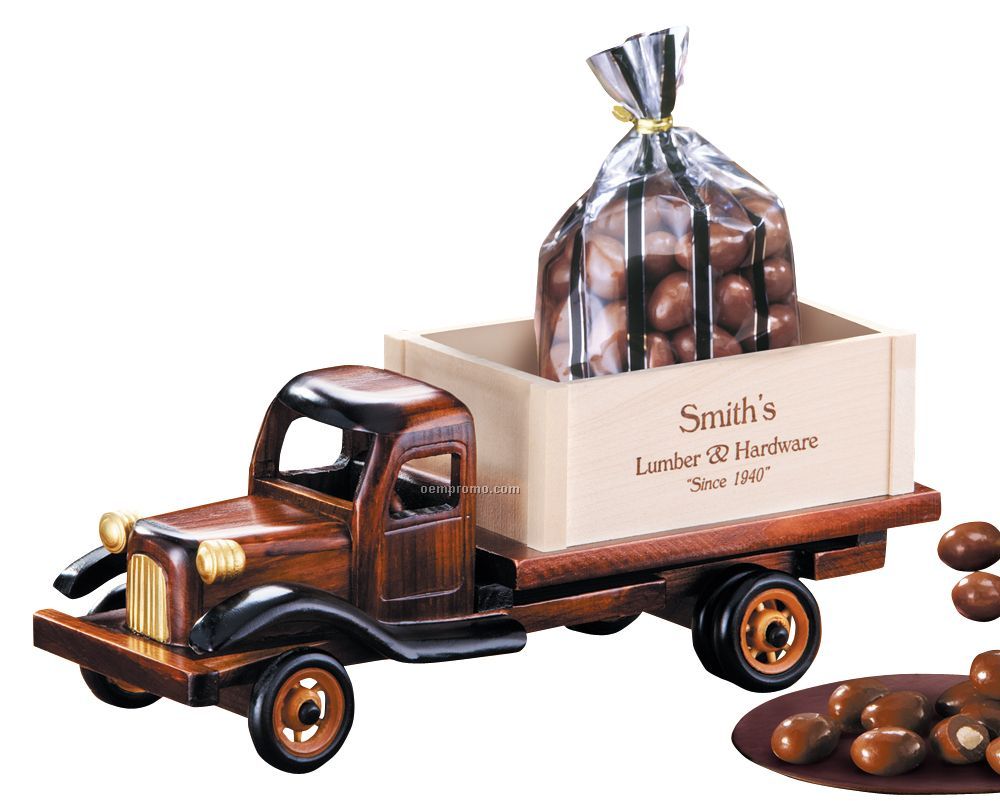 1950's Flat Bed Truck W/ Milk Chocolate Almonds
