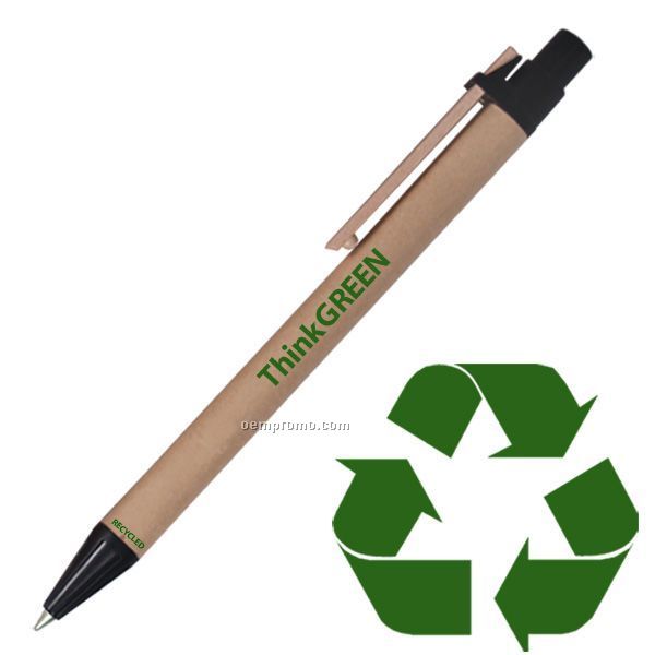 Eco Friendly Recycled Paper Pen (Black)