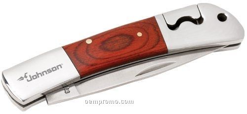 Large Inlay Wood Knife