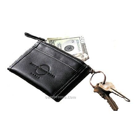 Leather Coin Purse Keychain