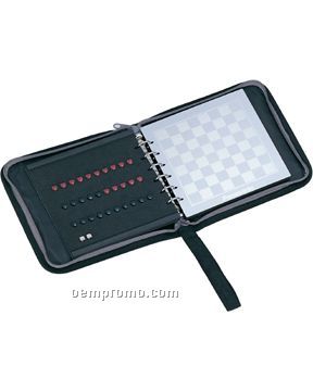 Magnetic Chess And Backgammon Game With Zipper Closure Case