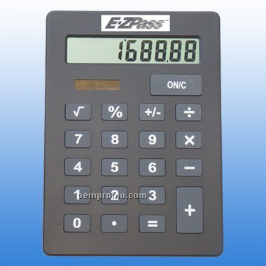 Dual-powered Black Jumbo Calculator
