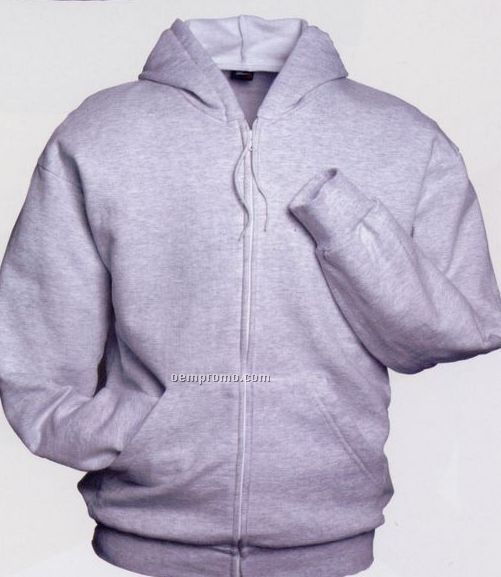 Full Zip Hooded Sweatshirt (Ash Gray)