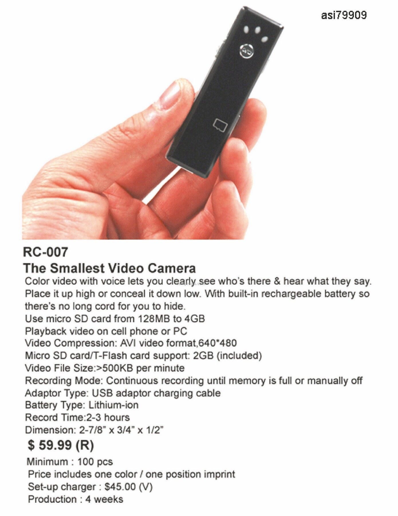 The Smallest Video Camera