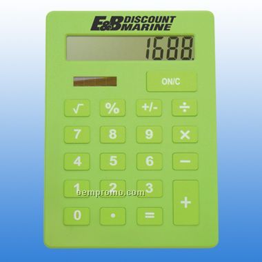 Dual Powered Green Jumbo Calculator