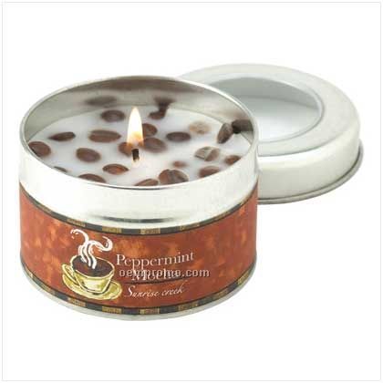 Peppermint Mocha Scent Tin Candle