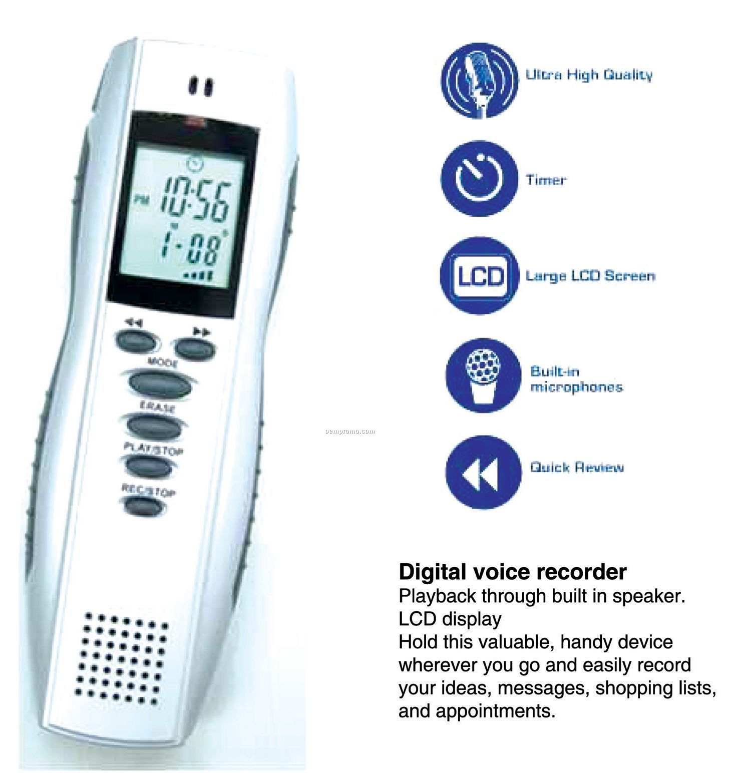 Digital Voice Recorder - 2.5 Minutes Recording Time