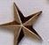 Five Point Double Sided Faceted Star Metal Shape Casting