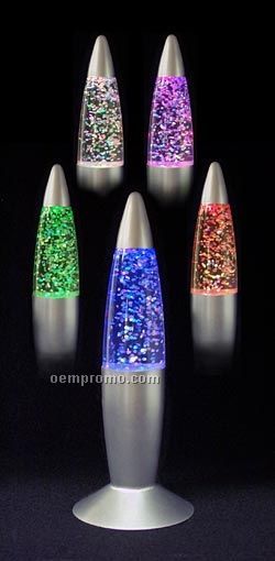 Mini Light Up Glitter Lamp W/ Rgb Led's (7.5"X2.8")