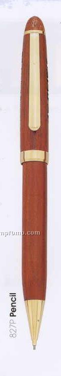 Rosewood Collection Pencil W/ Gold Accent (Screened)