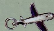 Precious Metal Jet Airplane Travel Charm