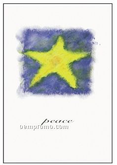 Yellow Star Holiday Greeting Card (By 10/01/11)