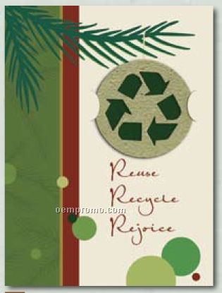 "Renew & Rejoice" Holiday Greeting Card With Recycle Ornament