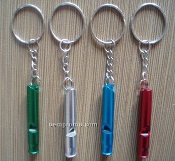 Aluminum Metal Whistle Keychain