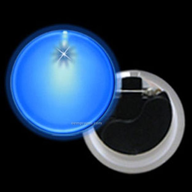 Blue Flashing LED Light Up Badge
