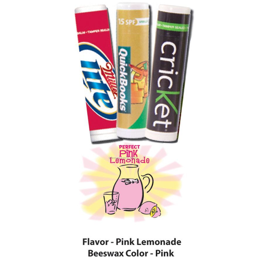 Perfect Pink Lemonade Premium Lip Balm In Clear Tube
