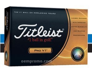 Titleist Pro V1 Golf Ball With Drop-and-stop Control - 12 Pack