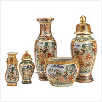 Asian Palace Vase Ensemble