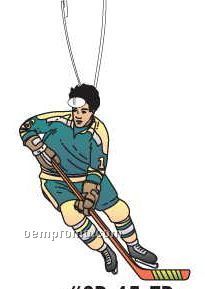 Hockey Player Zipper Pull