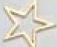 5 Point Star Outline Metal Shape Casting (1 3/4"X1 3/4"X1/4")