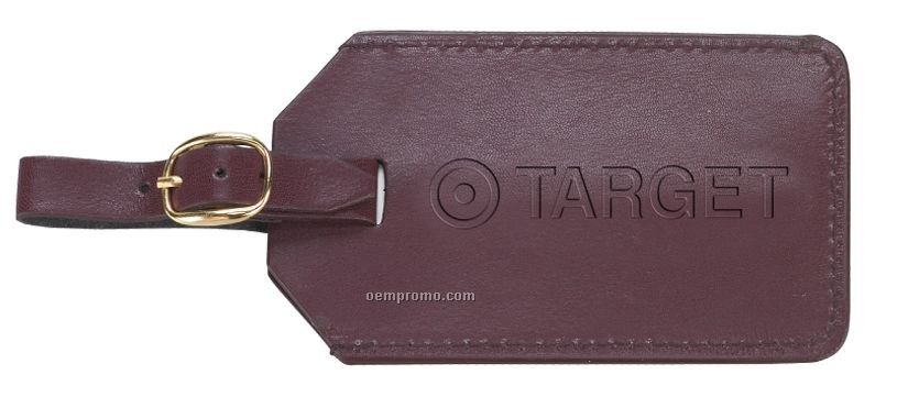 Cortina Leather Luggage Tag With Security Flap Cover