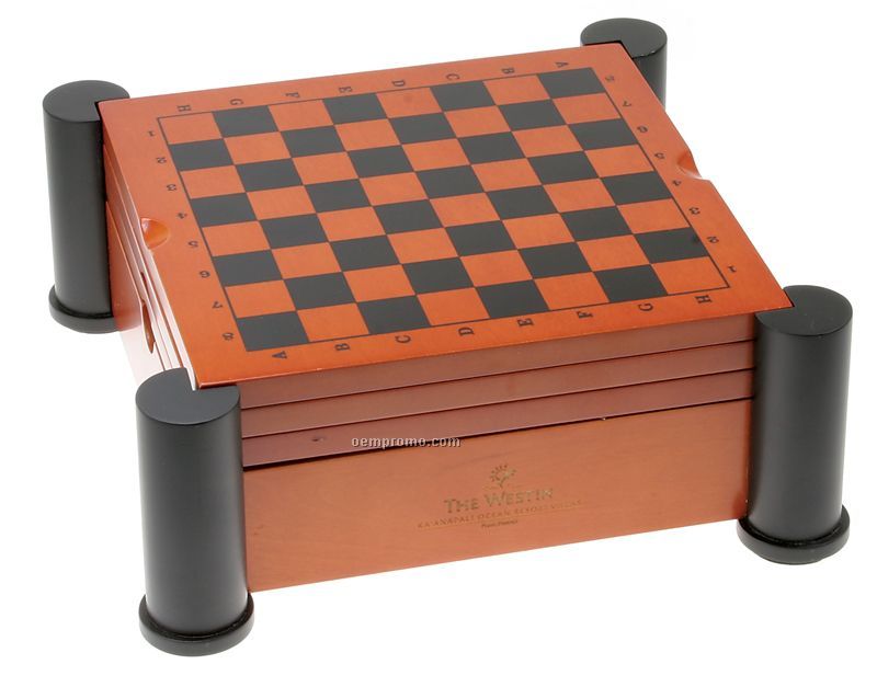 Executive Game Center With Checkers & Chess
