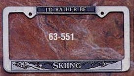 12-1/4"X6-1/4" Auto Tag Frame - Skiing