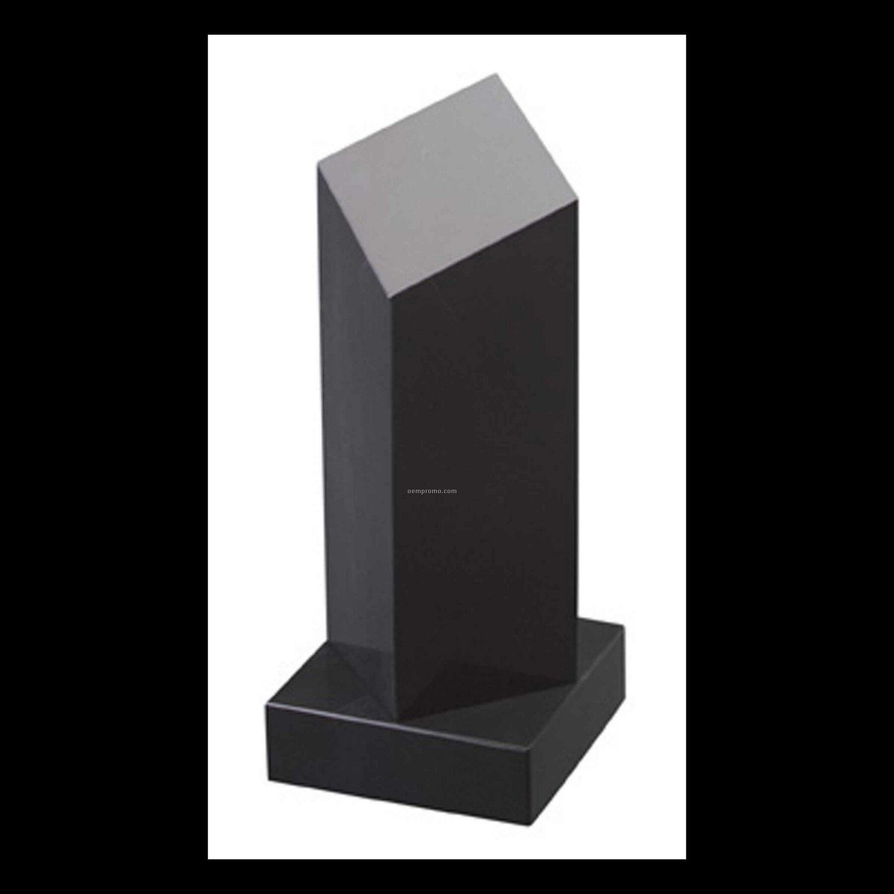 9" Black Marble Diamond Pillar Award