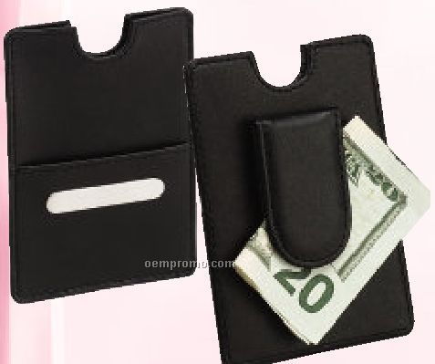 Leather Money Clip & Card Holder