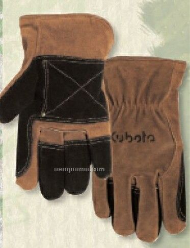 Unlined Cow Split Leather Glove With Double Leather Palm (S-xl)