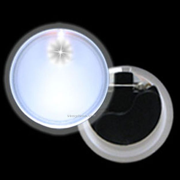 White Flashing LED Light Up Badge