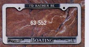 12-1/4"X6-1/4" Auto Tag Frame - Boating