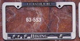 12-1/4"X6-1/4" Auto Tag Frame - Biking