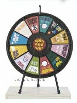 12-slot Black Tabletop Prize Wheel Game