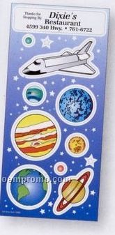 Adventure Sticker Sheet W/ Spaceship & Planets