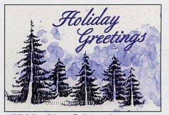 Holiday Forest Illustration Holiday Greeting Card (After 10/01/11)