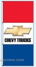 Single Face Dealer Interceptor Drape Flags - Chevy Trucks