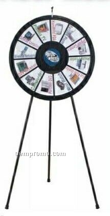 12-slot Black Floor Stand Prize Wheel Game