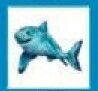 Animals Stock Temporary Tattoo - Shark 2 (2"X2")