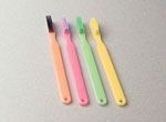 Child's Glow-in-the-dark V-brush Toothbrush W/Colored Bristles