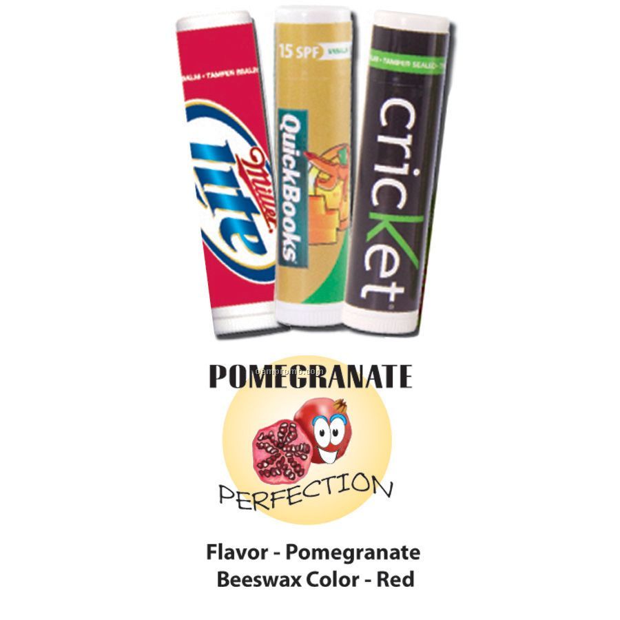 Pomegranate Perfection Premium Lip Balm In Clear Tube