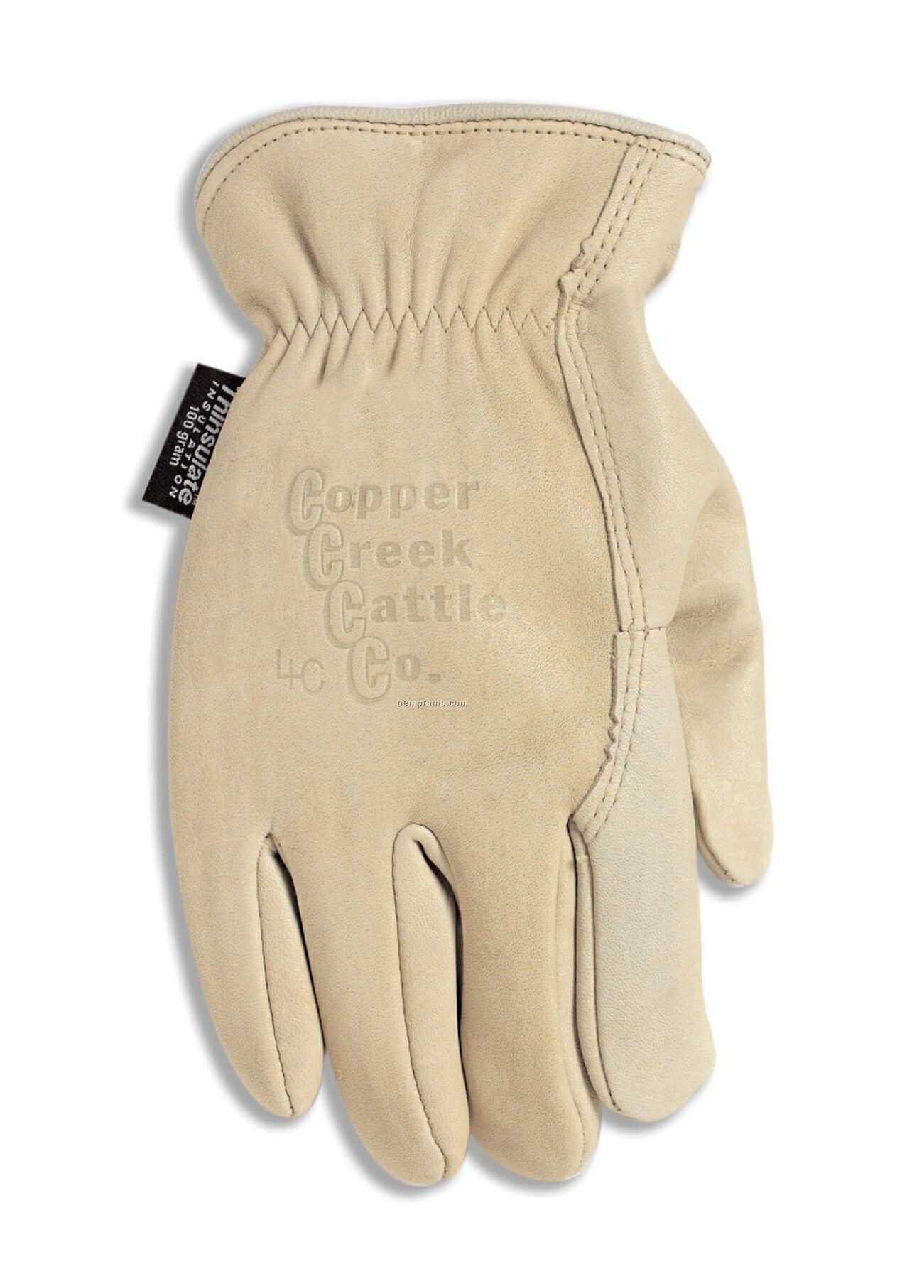 Thinsulate-lined Grain Cowhide Glove With Wing Thumb